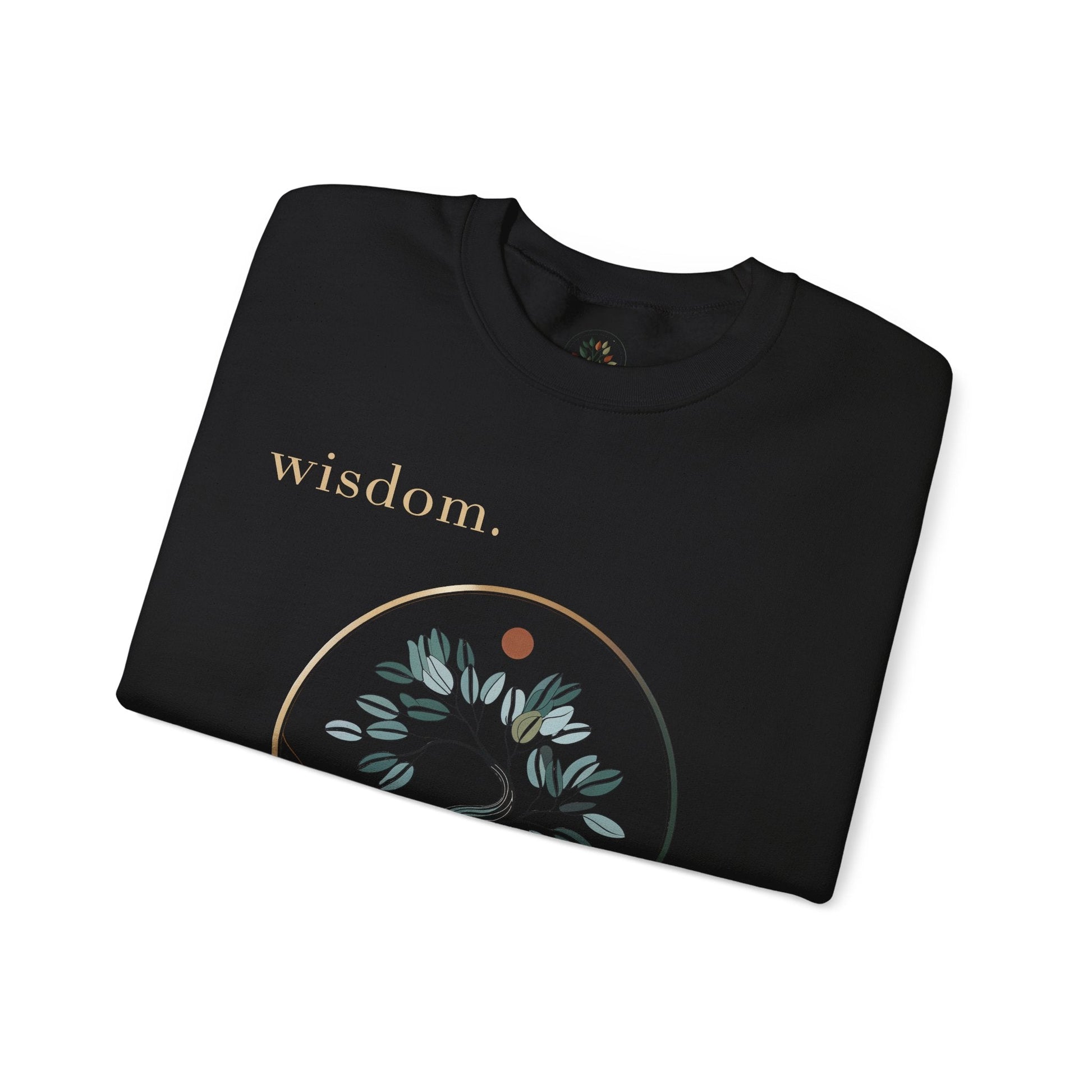 Black | Wisdom Sweatshirt, folded view