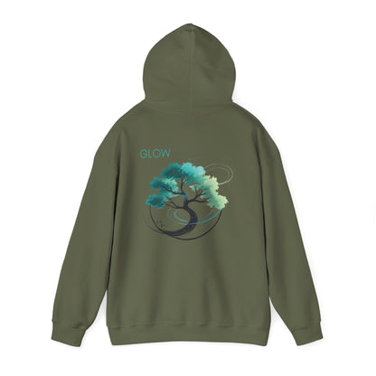 Military Green | Glow Hoodie, back view 2