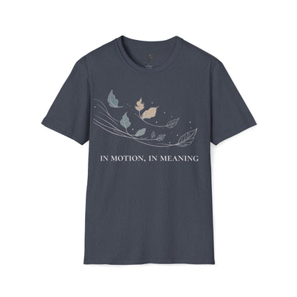 Heather Navy | In Motion, In Meaning, front view
