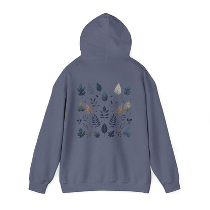 Heather Navy | Botanical Harmony Hoodie, front view