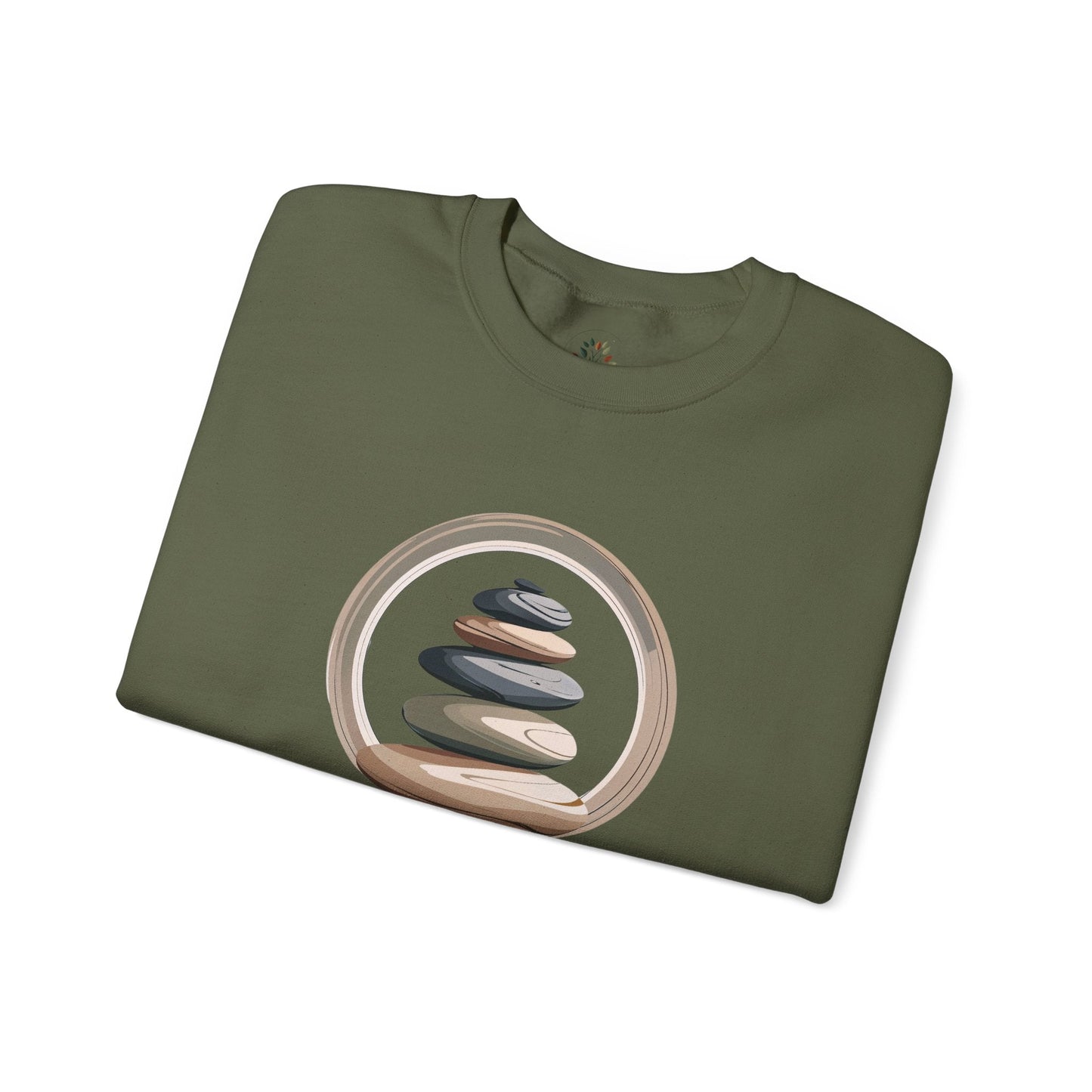 Military Green | Still as Stone Sweatshirt, folded view