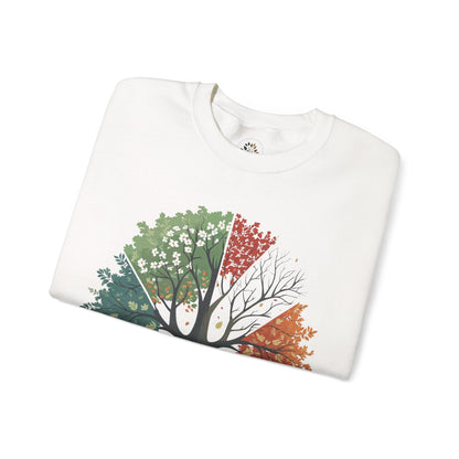White | Life in Cycles Sweatshirt, folded view