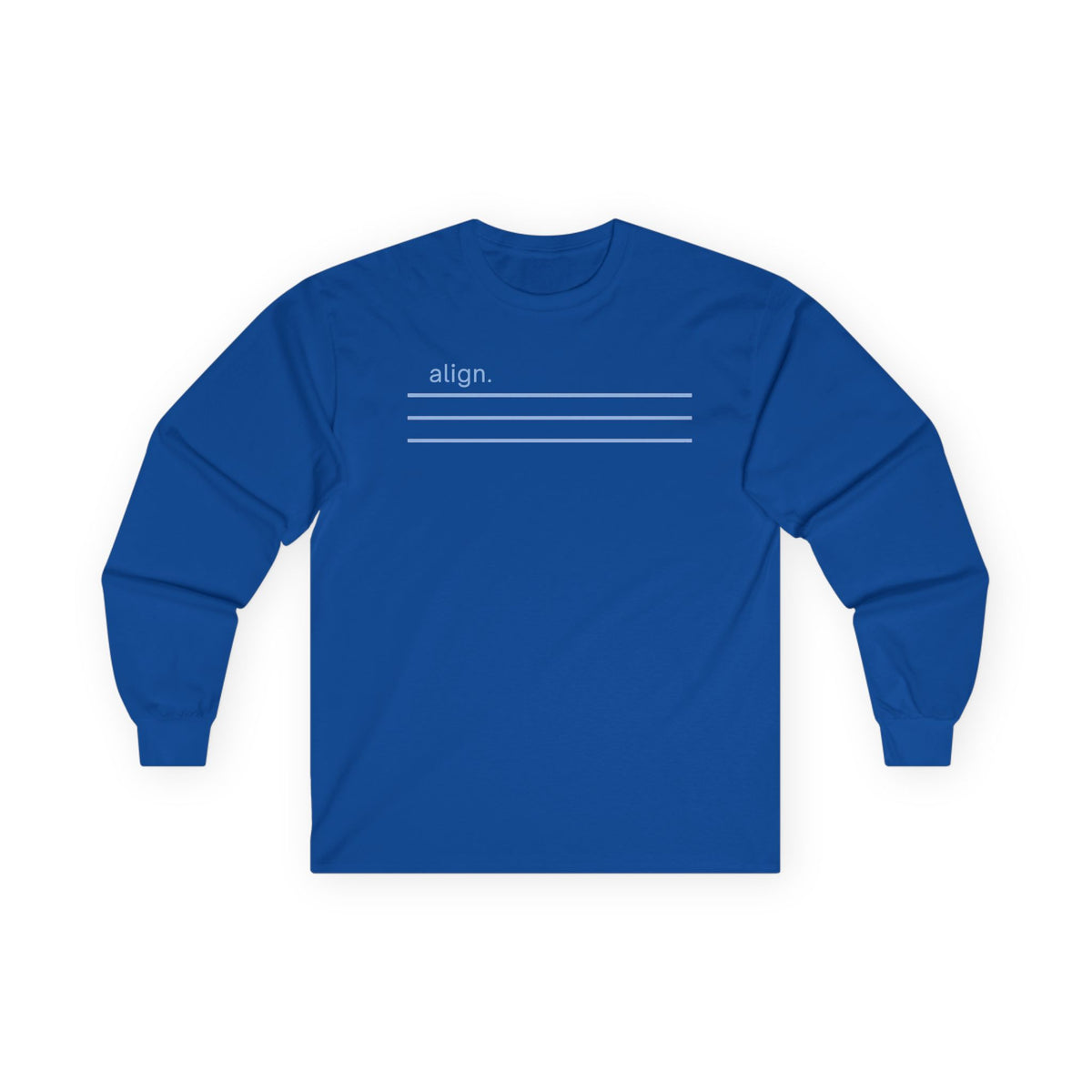 Royal | Align Long Sleeve Tee, front view