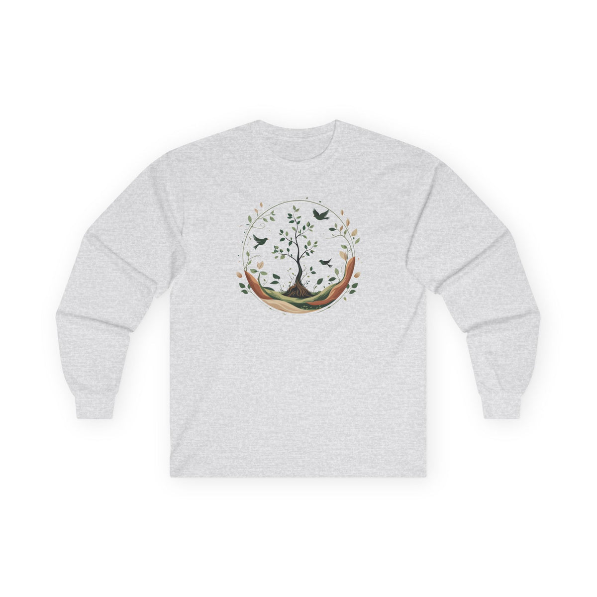 Ash | Circle of Life Long Sleeve Tee, front view
