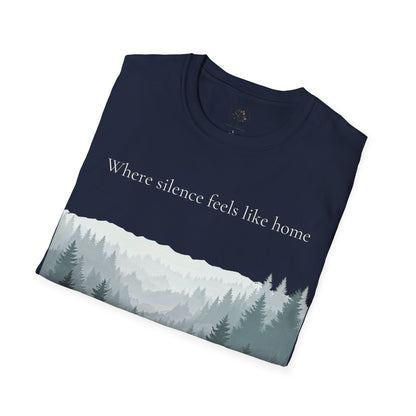 Navy | Where SIlence feels like home, folded view