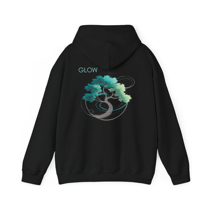 Black | Glow Hoodie, back design view