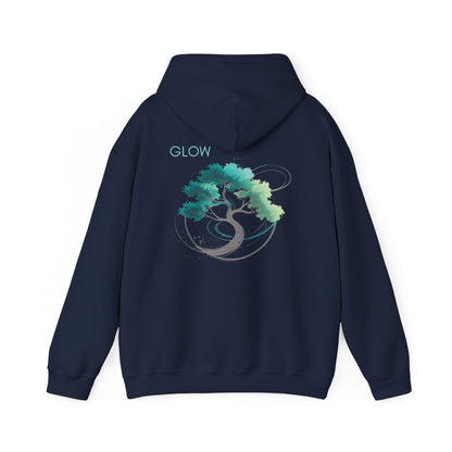 Navy | Glow Hoodie, back design view
