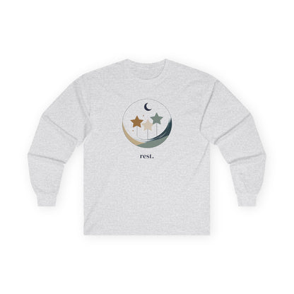 Ash | Rest Long Sleeve Tee, front view