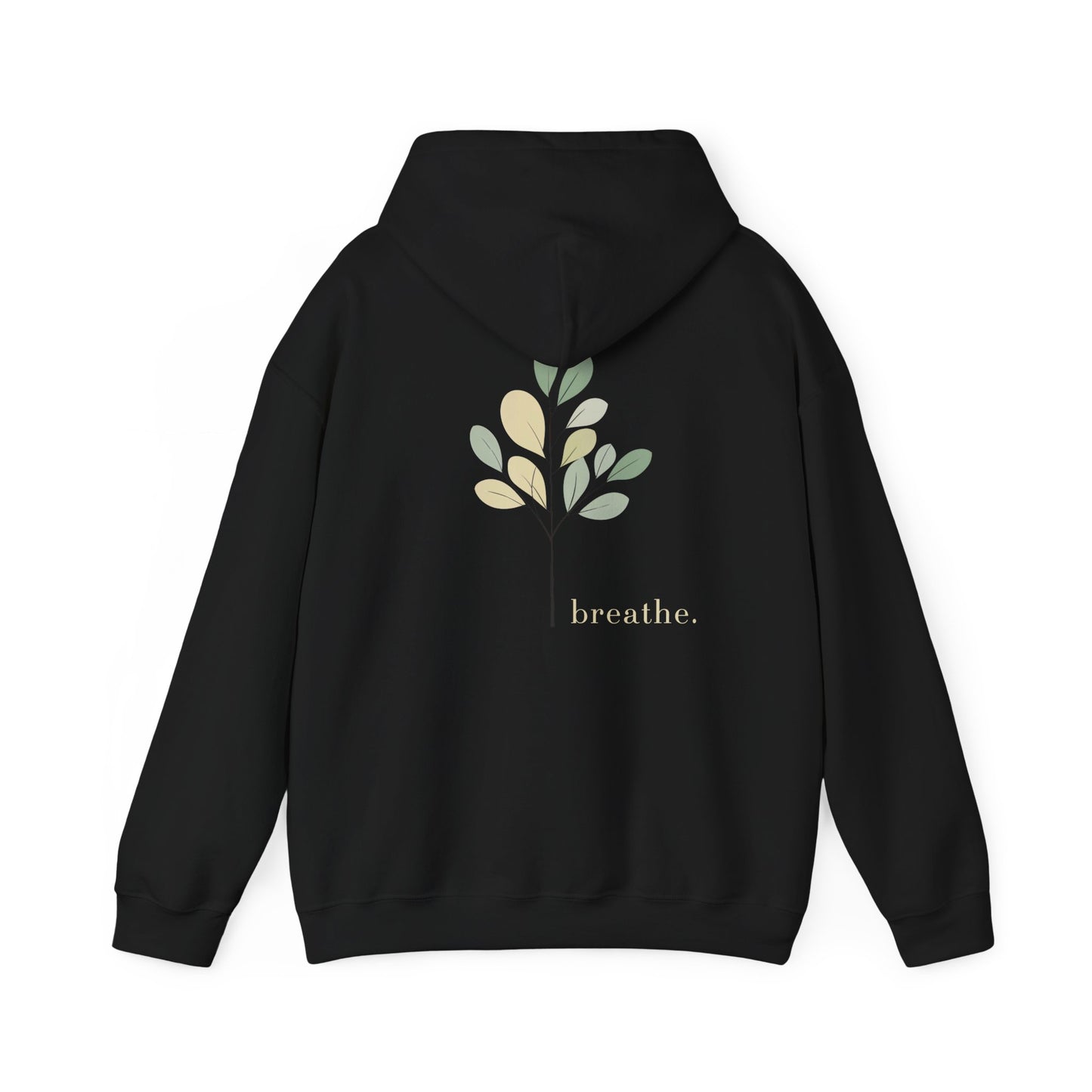 Black | Breathe Hoodie, back design view