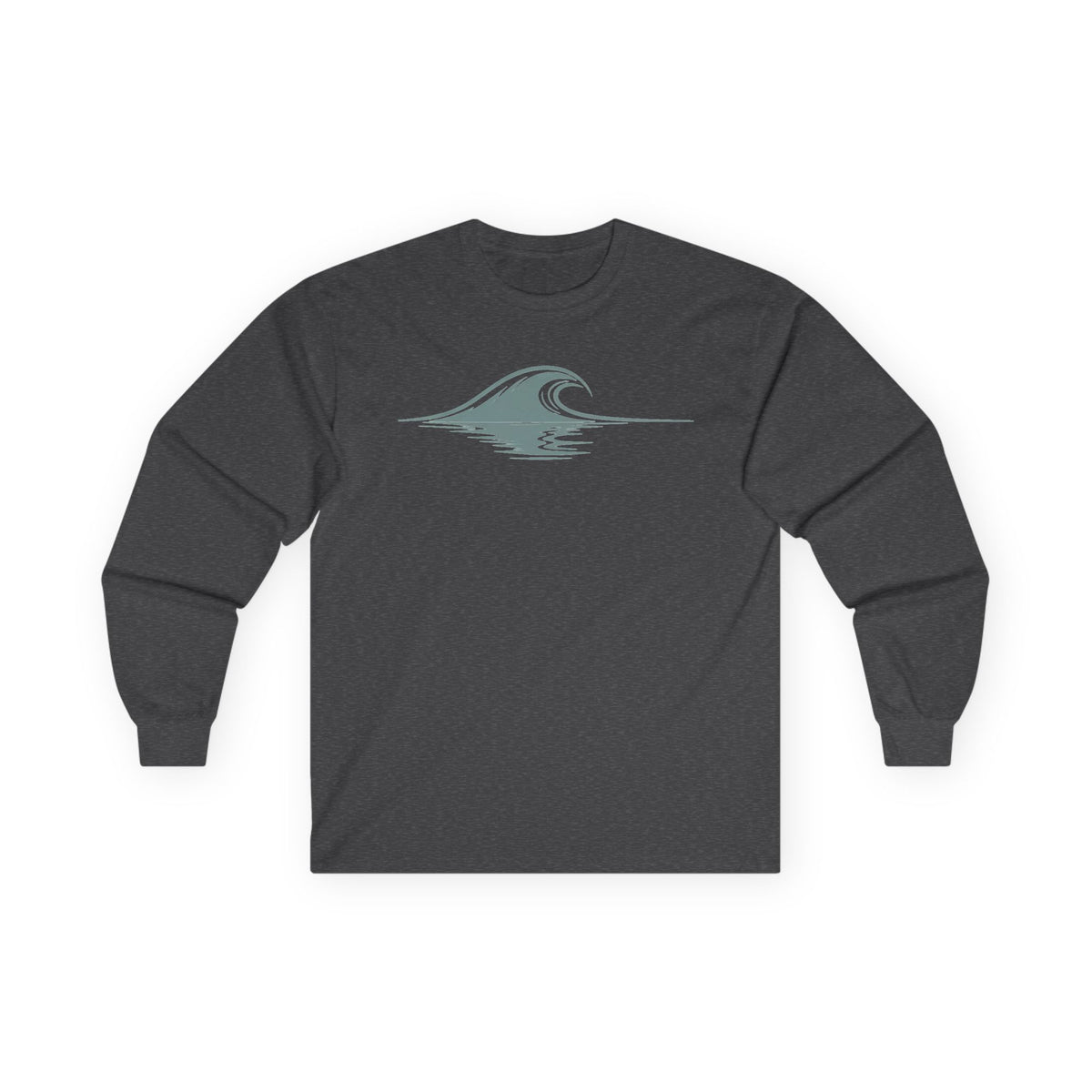 Dark Heather | Drifted Long Sleeve Tee, front view