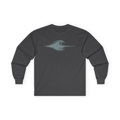 Dark Heather | Drifted Long Sleeve Tee, front view