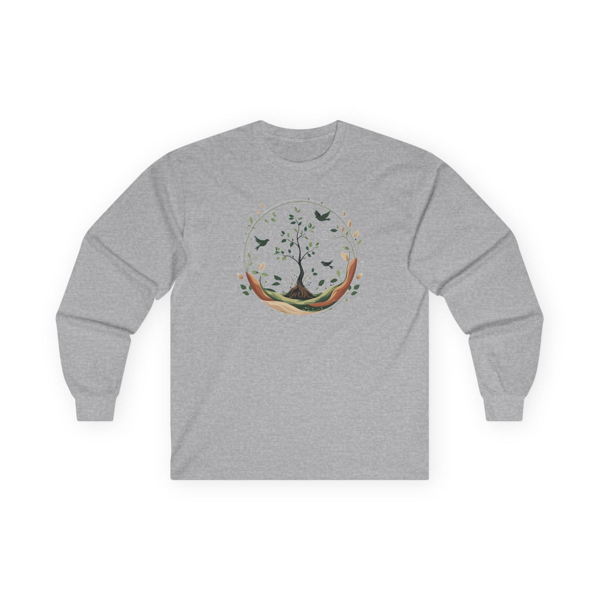 Sport Grey | Circle of Life Long Sleeve Tee, front view