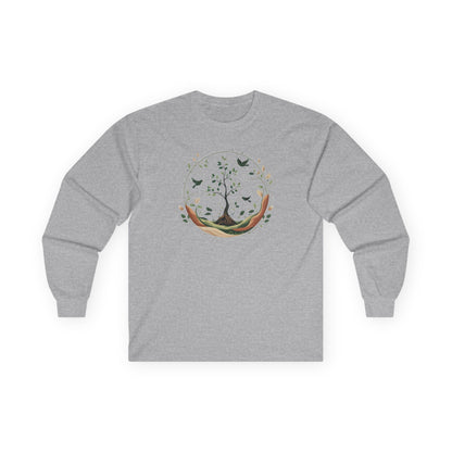 Sport Grey | Circle of Life Long Sleeve Tee, front view