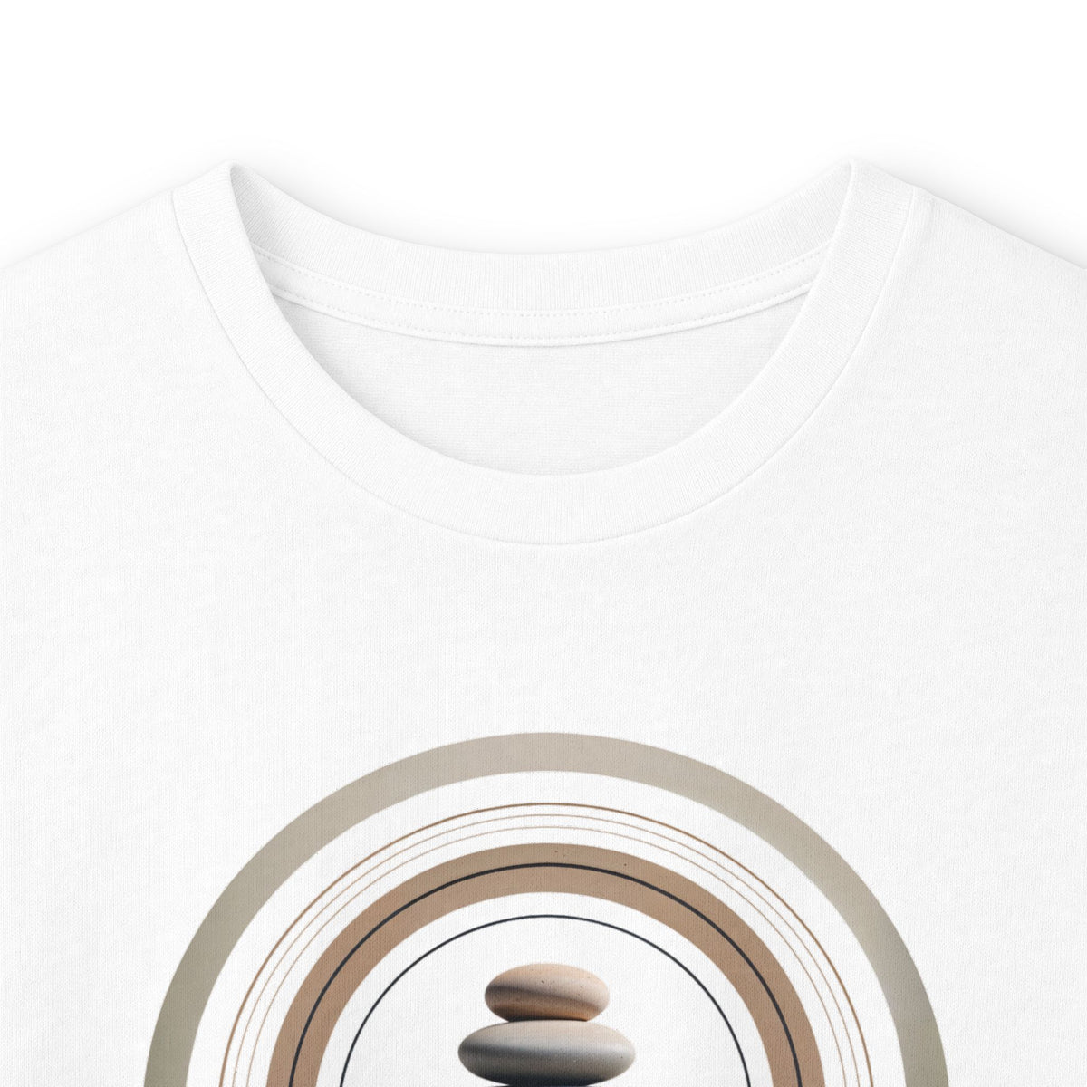 White | Echoes of Calm Long Sleeve Tee, folded view