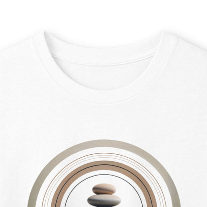 White | Echoes of Calm Long Sleeve Tee, folded view