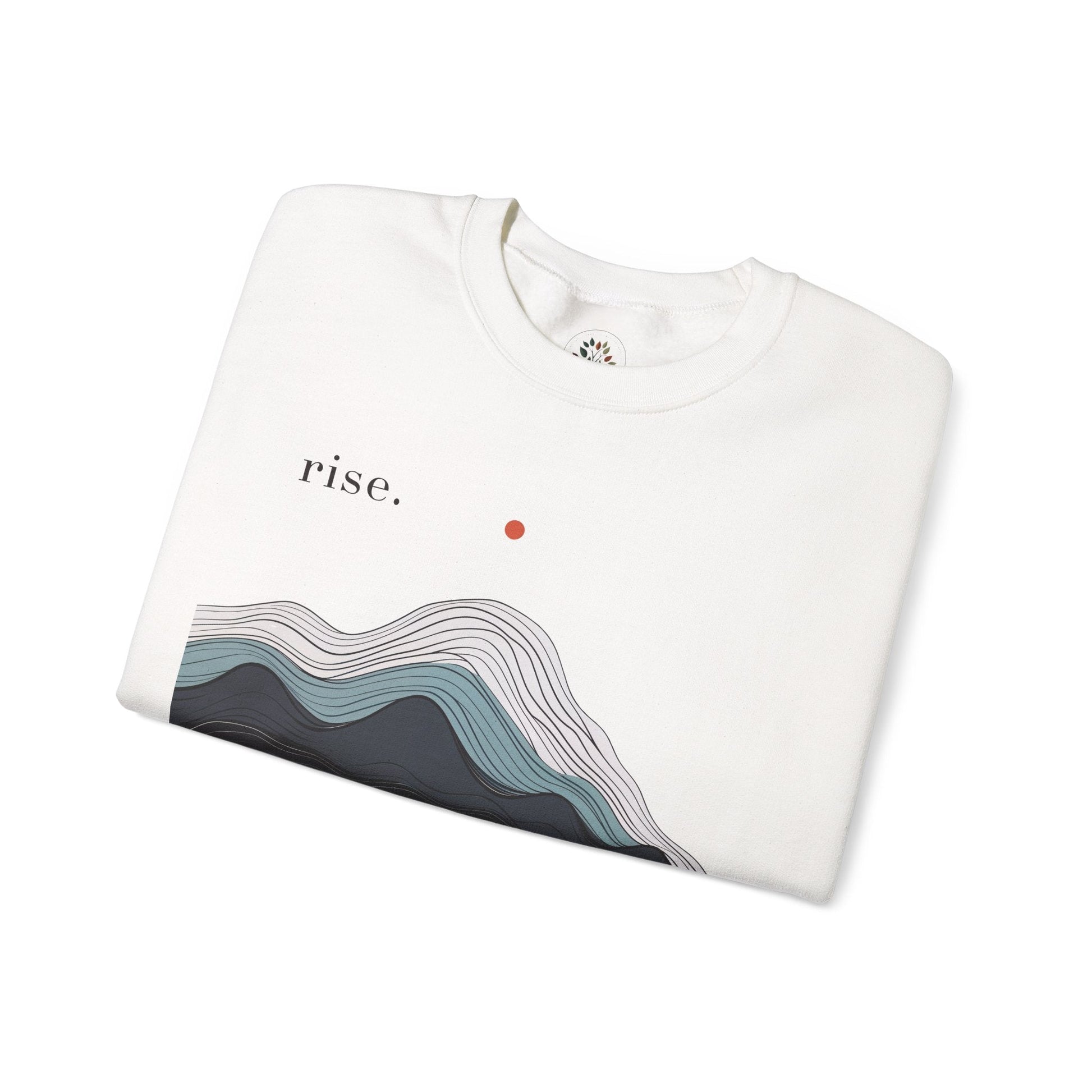 White | Rise Sweatshirt, folded view