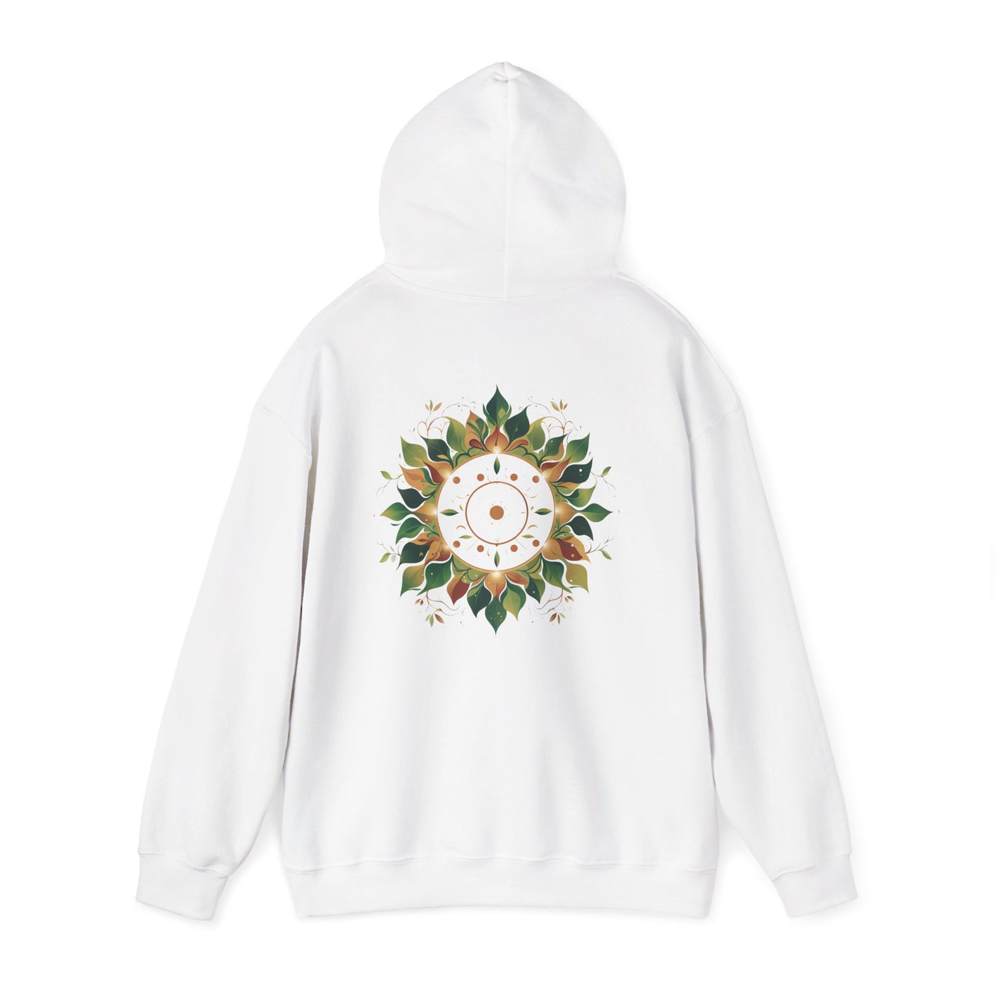 White | Solar Bloom Hoodie, back view 2