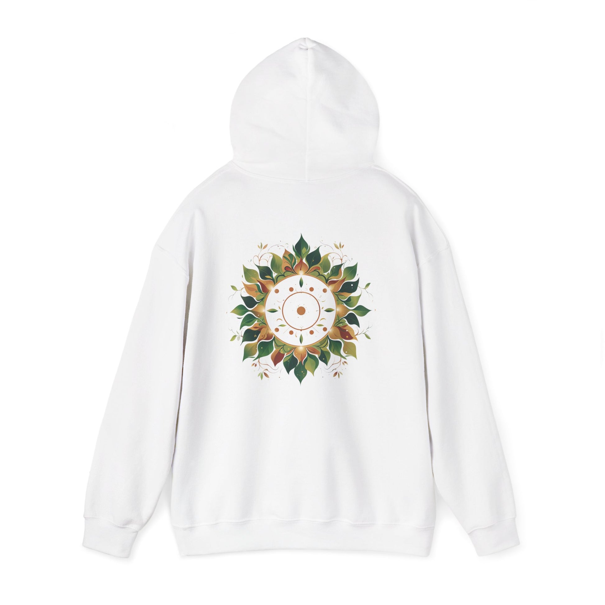 White | Solar Bloom Hoodie, back view 2