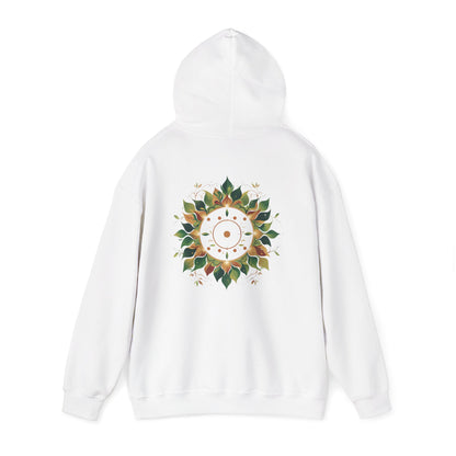 White | Solar Bloom Hoodie, back view 2